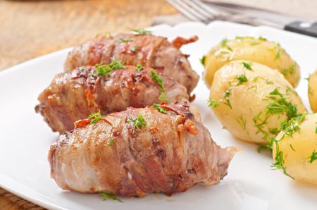 Meatrolls with Bacon Strips