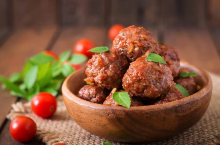meatballs with spicy tomato