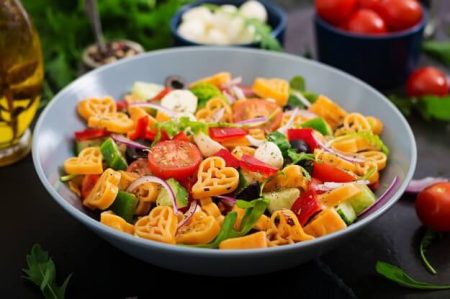 Salad with Vegetables and Pasta