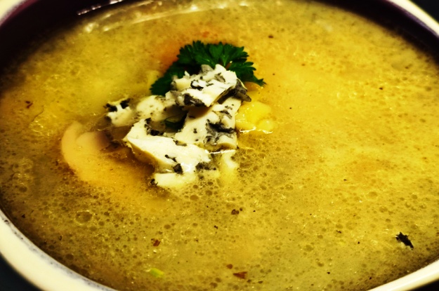 Chicken Soup with Blue Cheese 4