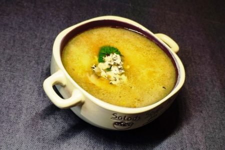 Chicken Soup with Blue Cheese