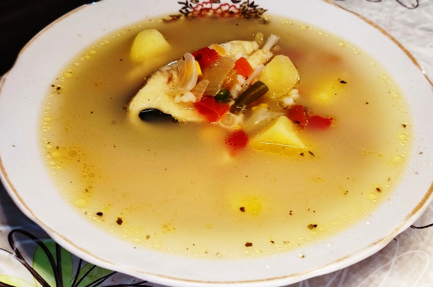 Vegetable Soup with Catfish Steak 2