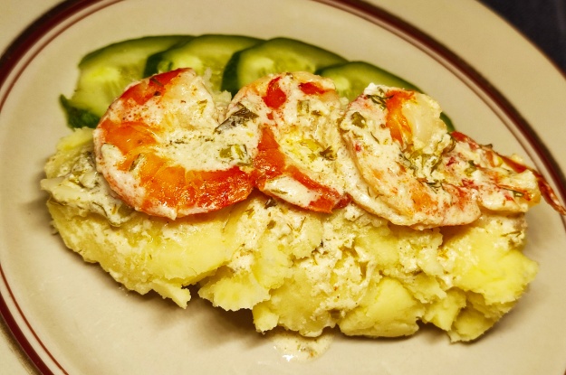 Dreamy Mashed Potato with Creamy Shrimp Sauce 2