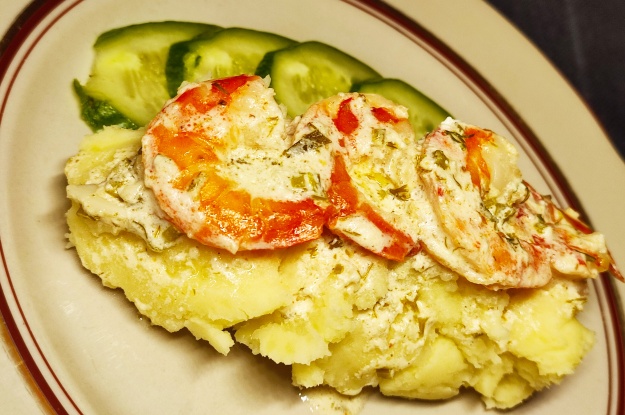 Dreamy Mashed Potato with Creamy Shrimp Sauce 3