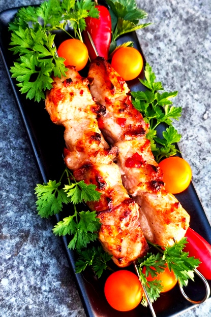 Air Fryer Hot Honey Pork Skewers 4