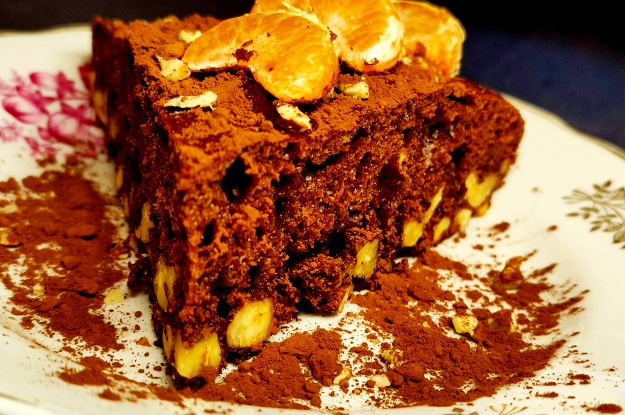 Chocolate Sponge Cake with Nuts 9